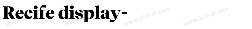Recife display字体转换